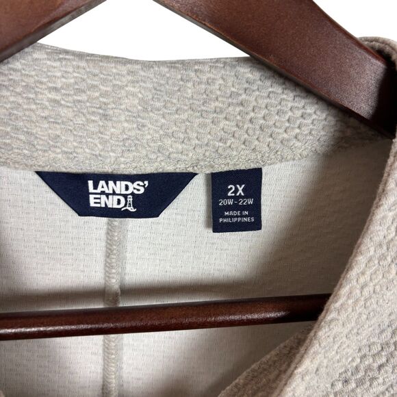 Lands' End Gray Textured Sweater Women's 2X - Picture 2 of 5